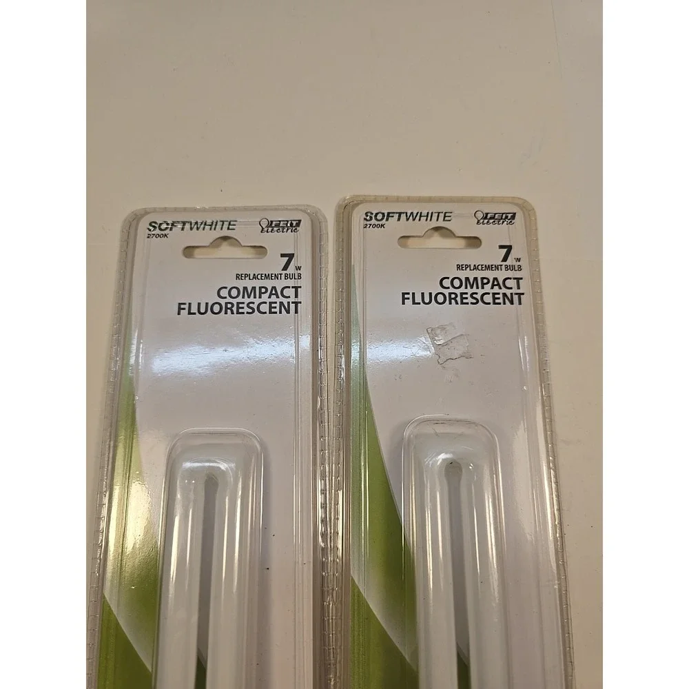 Feit Electric BPPL7 Soft White 7 Watt PL Compact‎ CFL Bulb 5.31 L in.  Lot Of 2